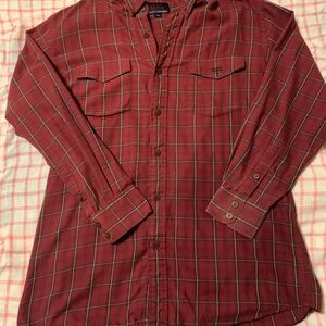 1883 Lucchese Burgundy Plaid Casual Shirt